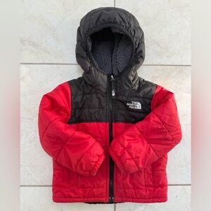 The North Face Red and Black Hooded Jacket